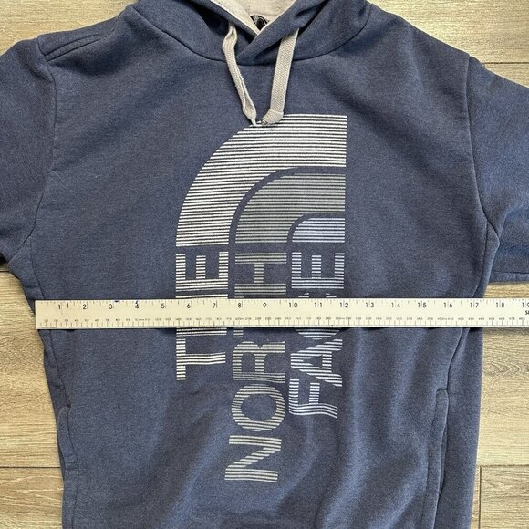 The North Face Mens Large Blue Spell Out Pullover Outdoor Hoodie Mountain M - Picture 5 of 6
